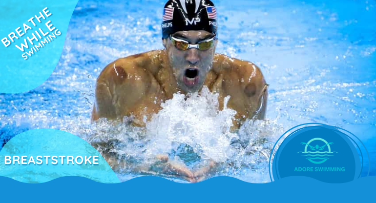 How to breathe while swimming breaststroke?