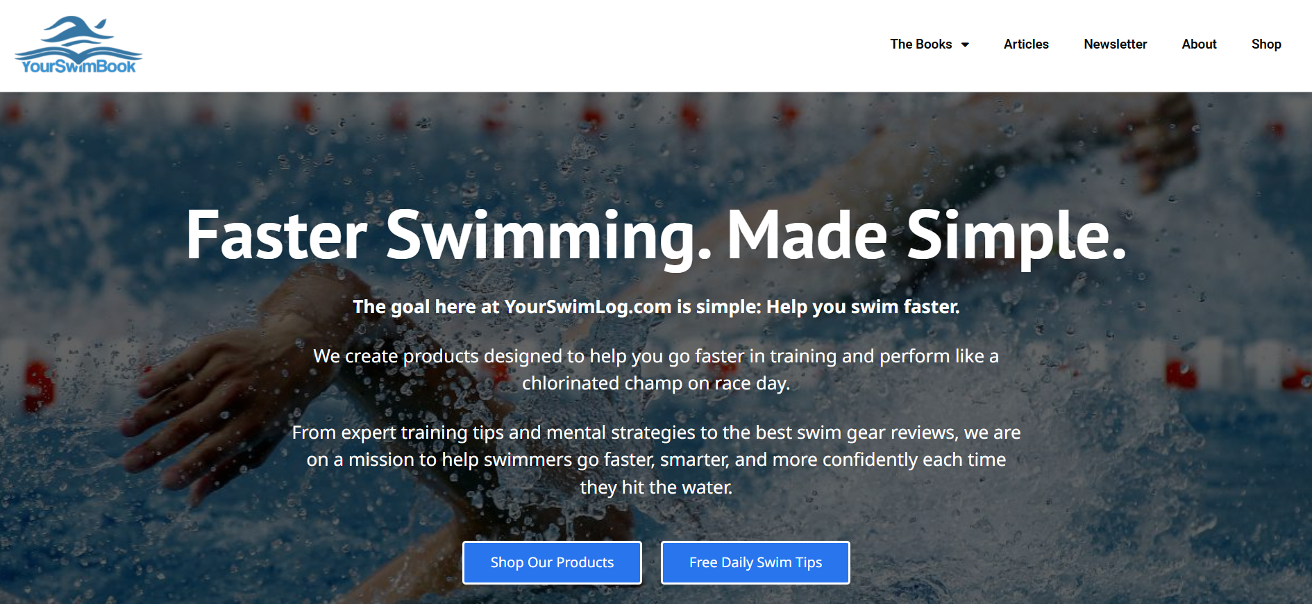 Your Swim Book website