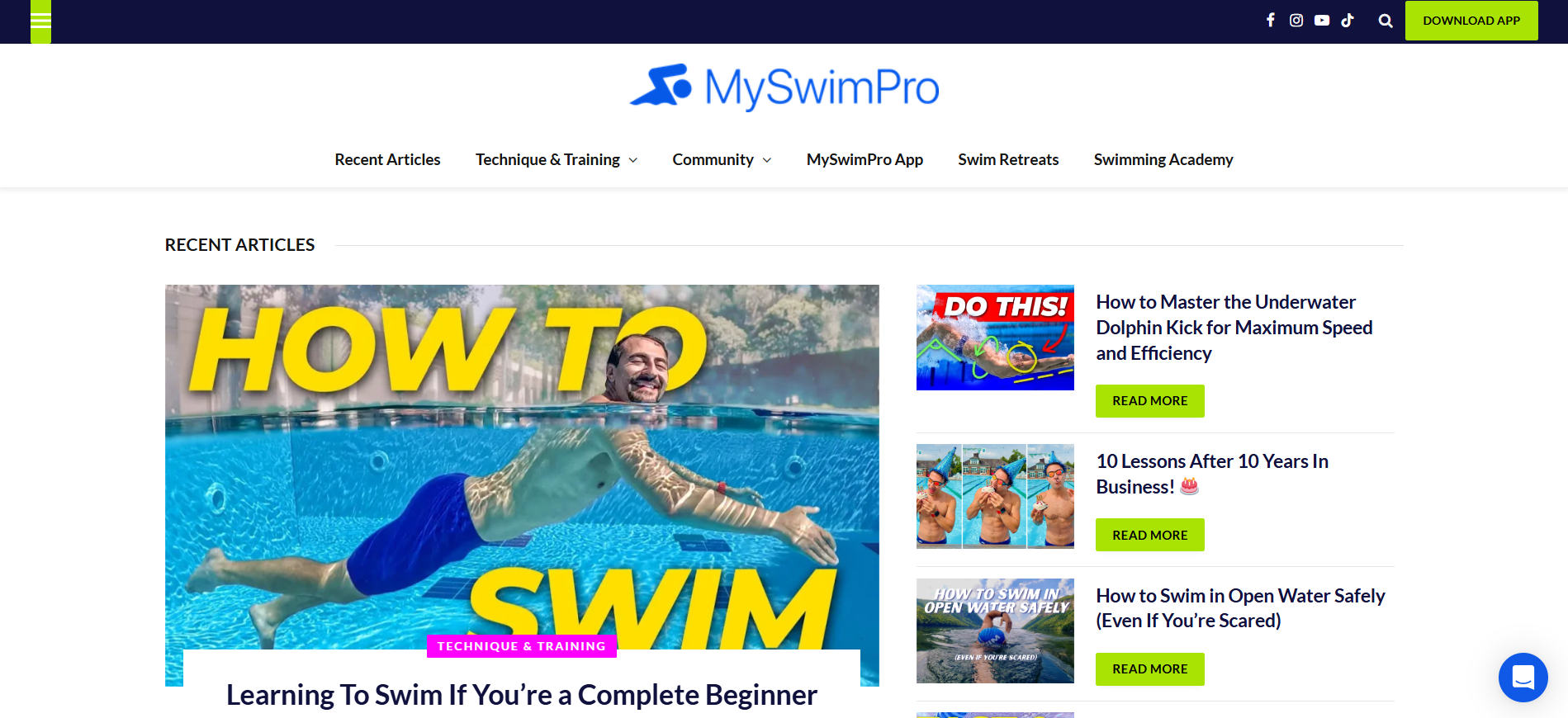 swimswam website